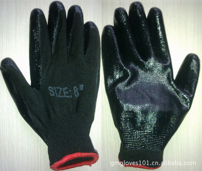 【廠家直供黑紗黑尼龍丁腈手套 防護(hù)手套 標(biāo)準(zhǔn)歐碼5套】?jī)r(jià)格,廠家,圖片,高密市利昌勞保用品工貿(mào)銷售部-